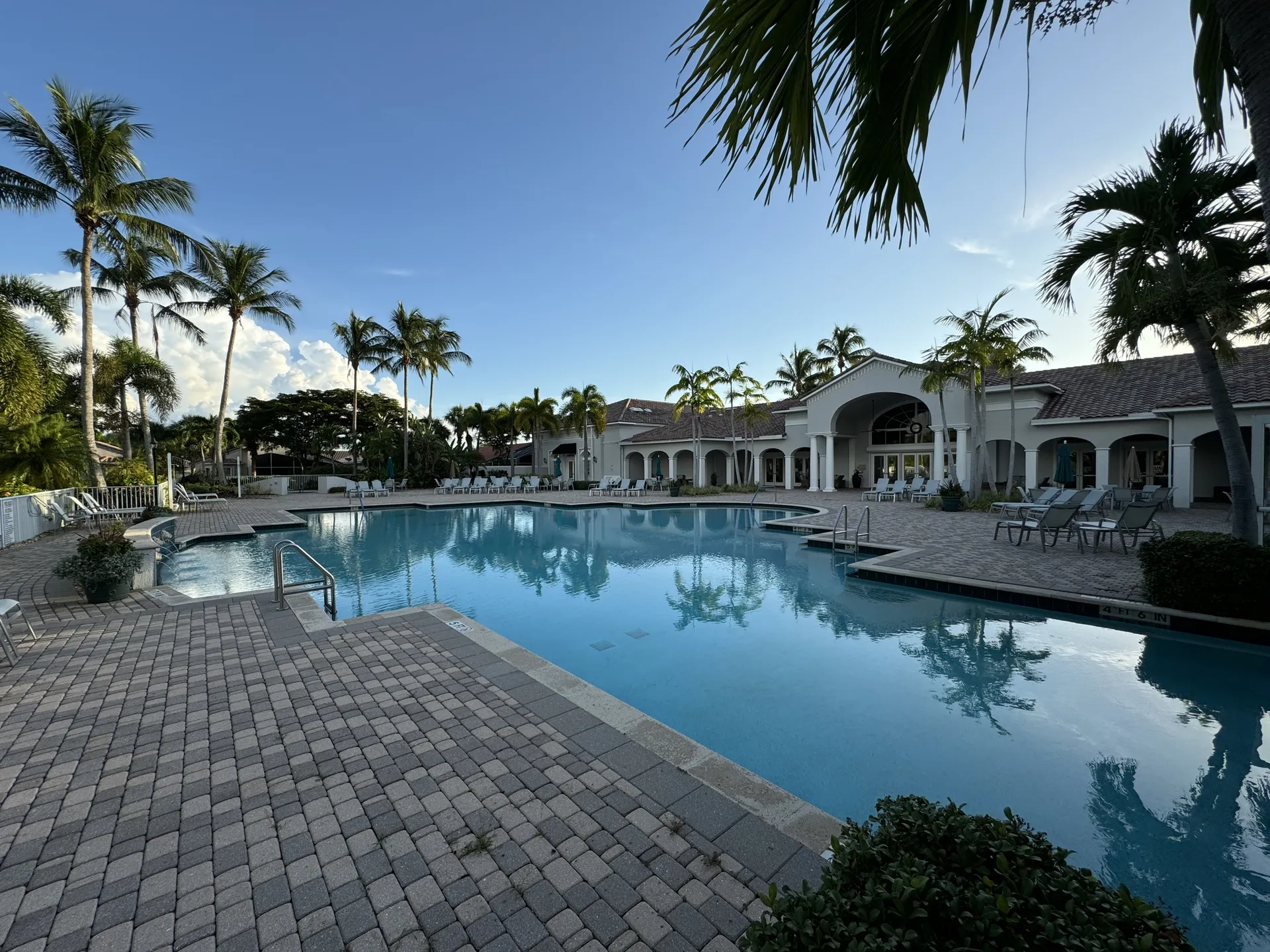 Pool and clubhouse area at Cascades at Estero