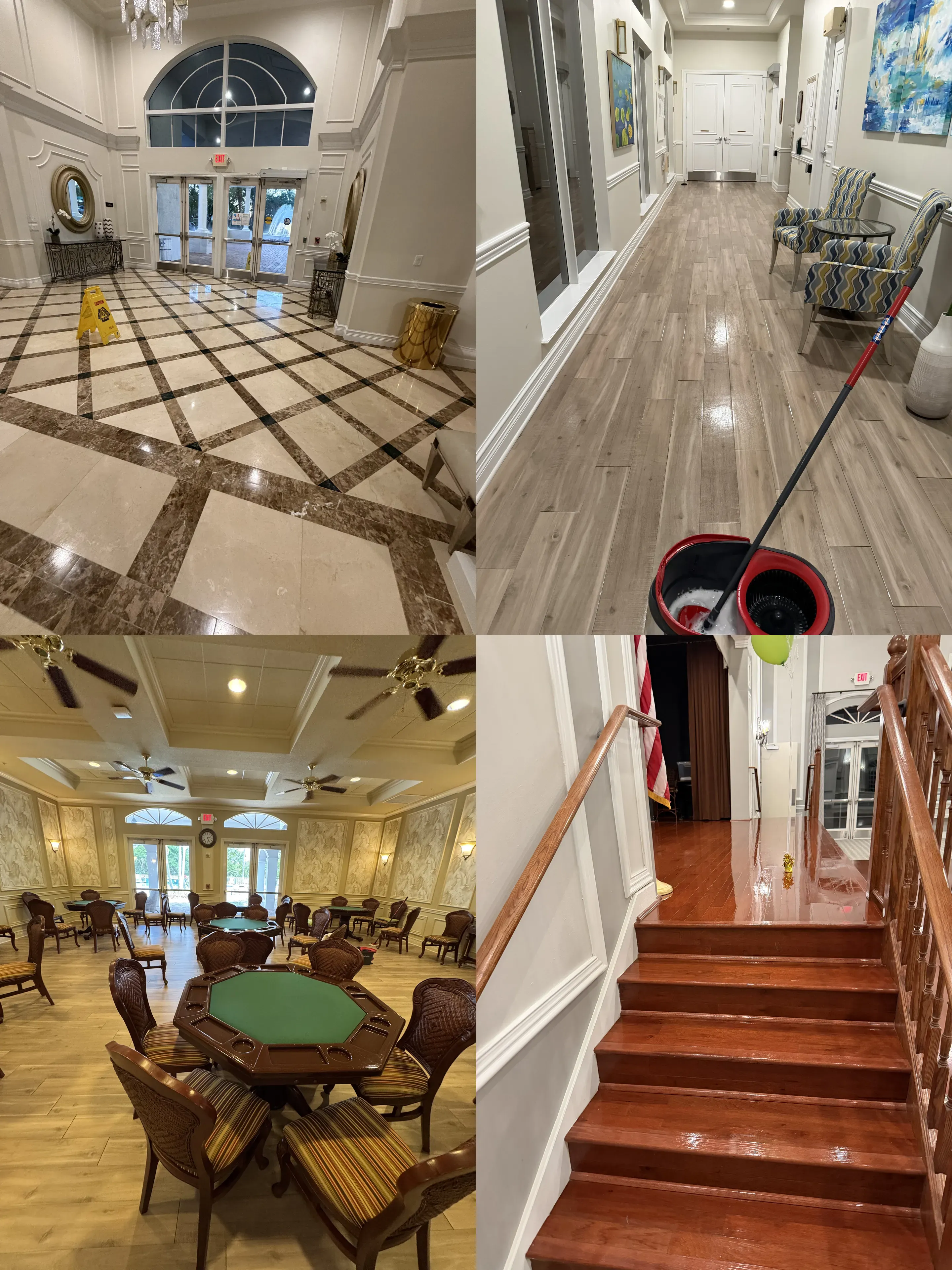 Clubhouse and amenity area cleaned for a commercial property client